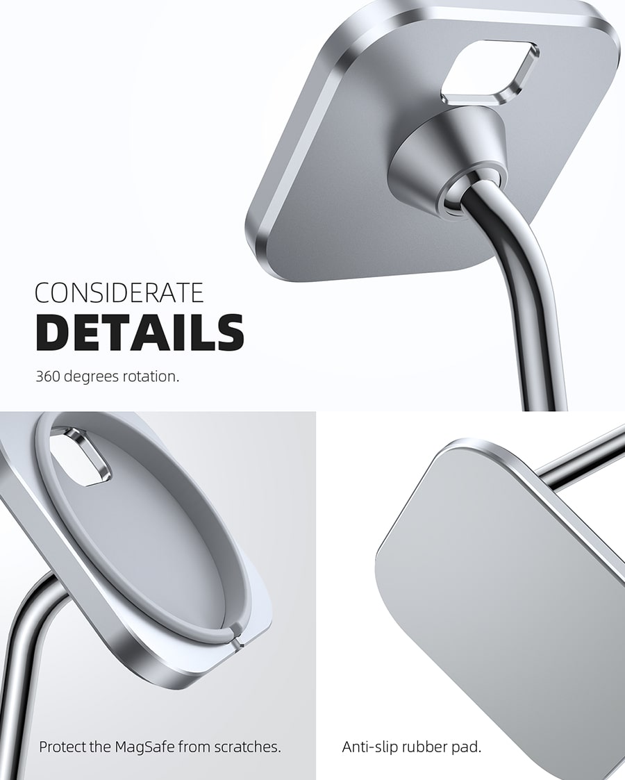 Adjustable Aluminum Phone Stand for MagSafe Charger for Magsafe Accessories