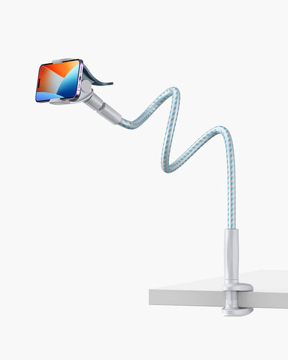 Gooseneck Phone Holder Bed - Flexible Arm, Overall Length 38inch, 360 Adjustable Clamp Clip
