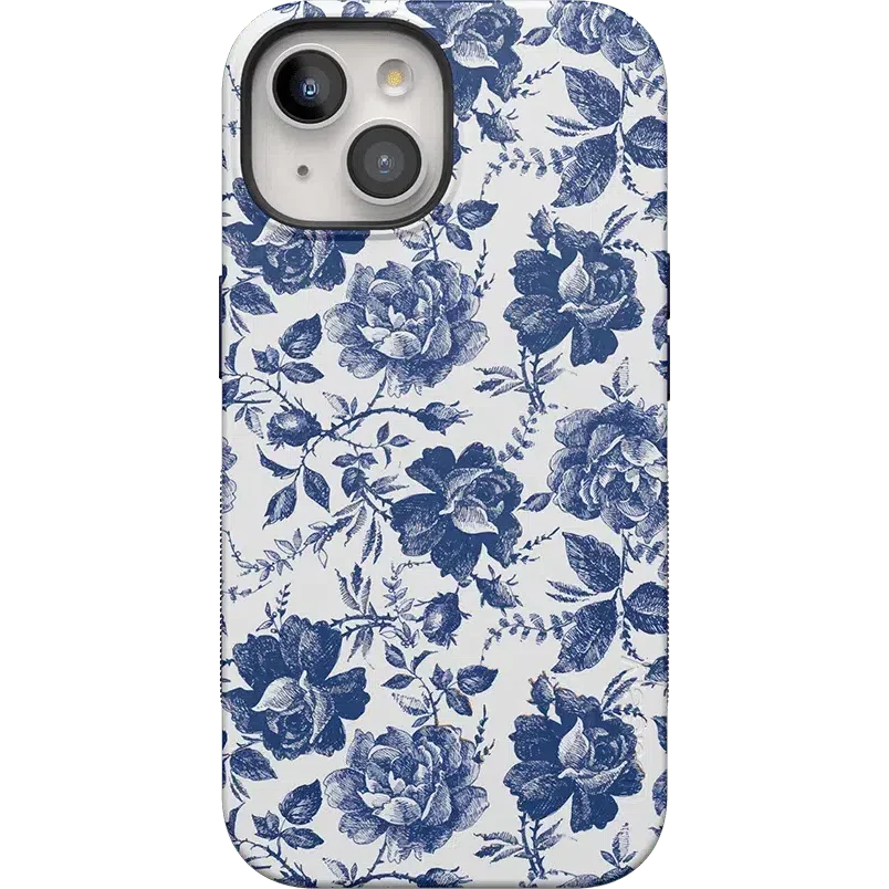 Rose to Fame | Blue & White Rose Floral Case