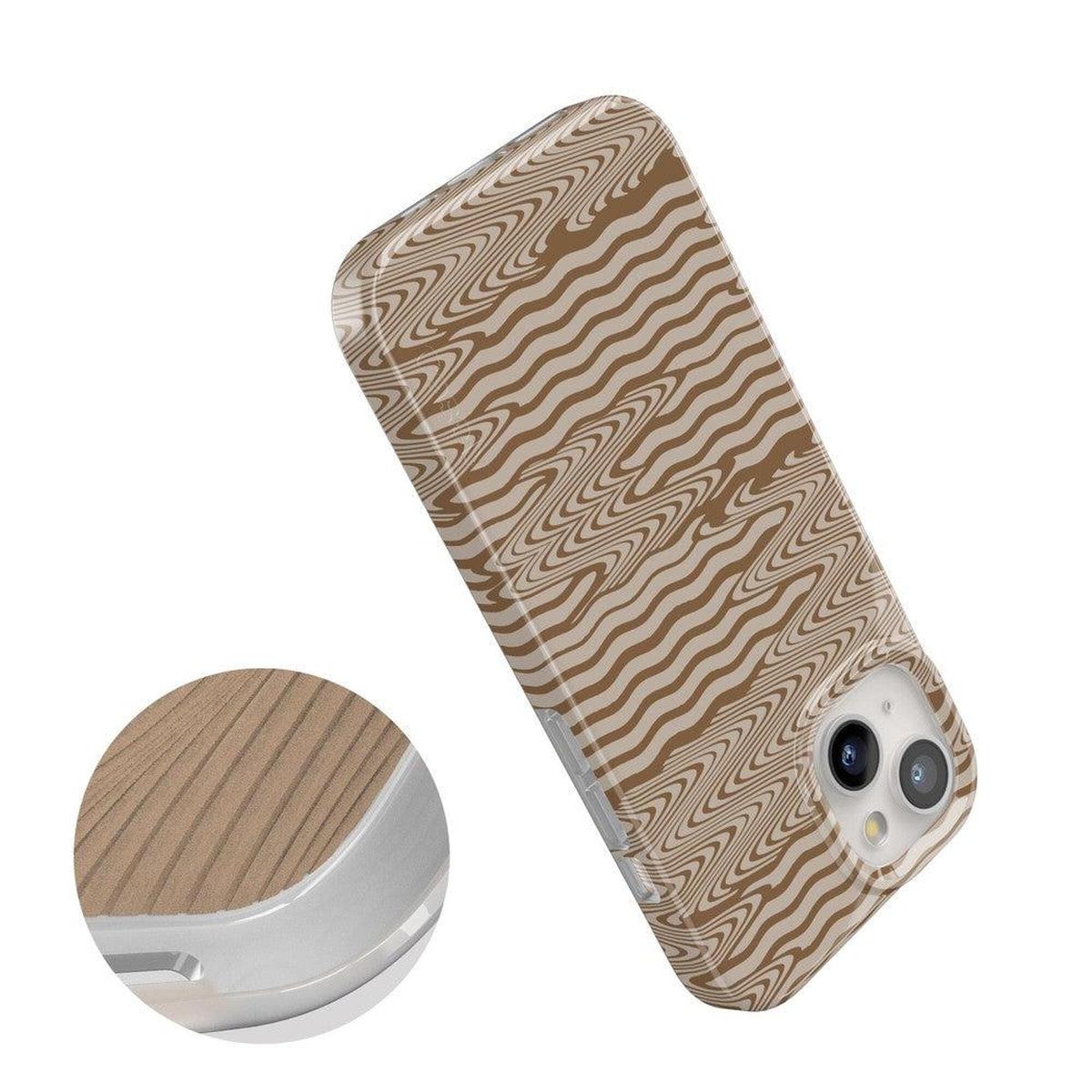Mocha Ripple | Brown Waves Case