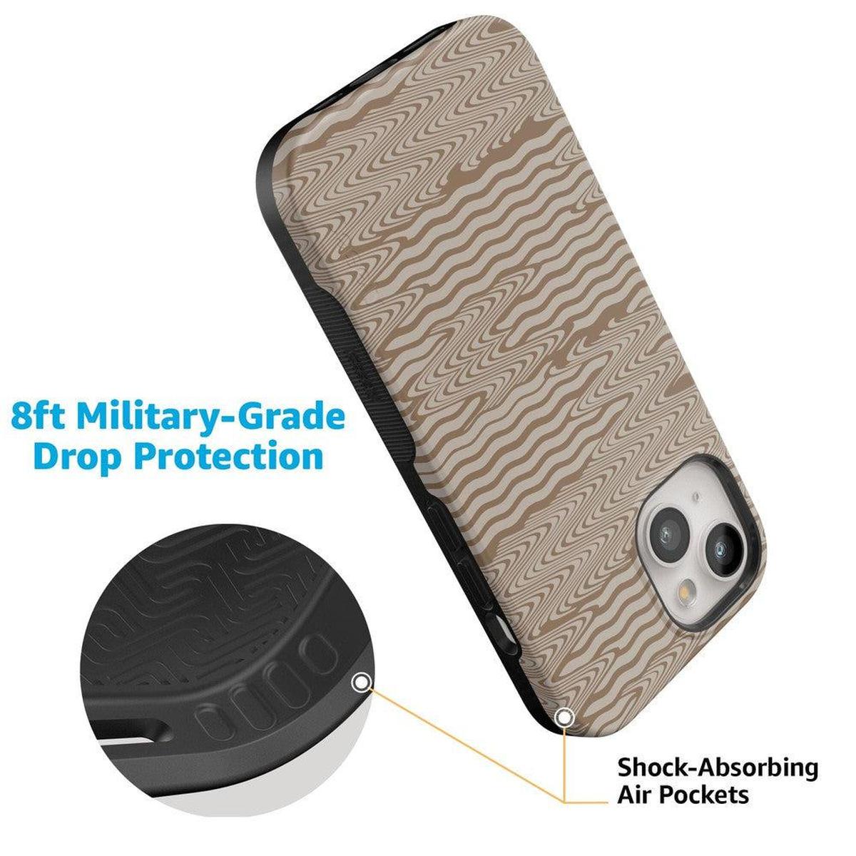 Mocha Ripple | Brown Waves Case