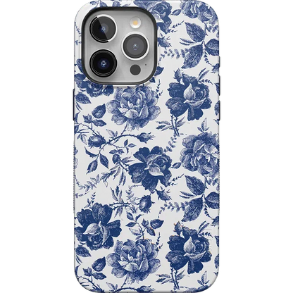 Rose to Fame | Blue & White Rose Floral Case