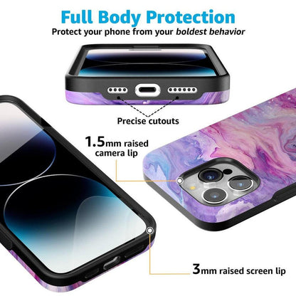 Tie Dying Over You | Purple Marble iPhone Case