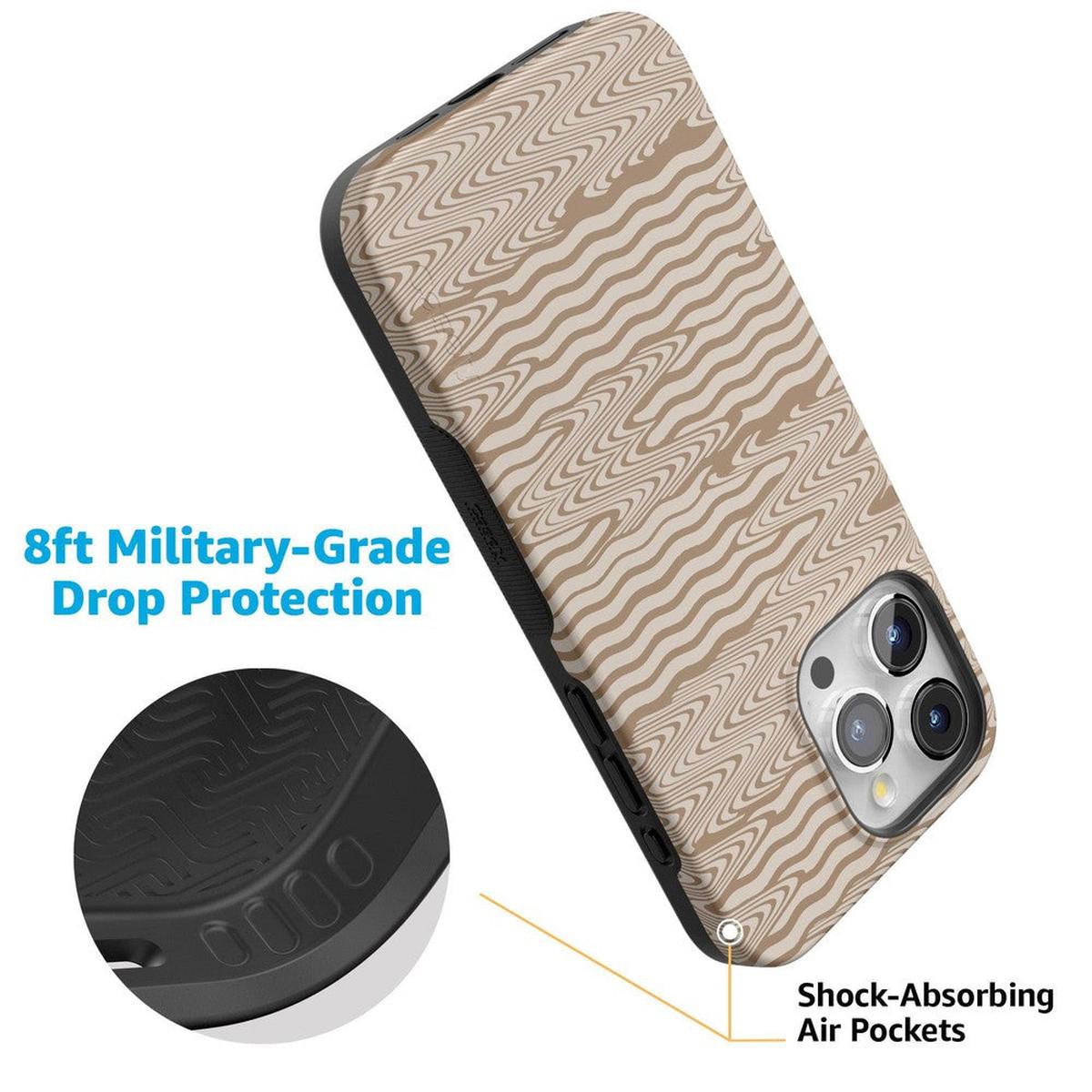 Mocha Ripple | Brown Waves Case