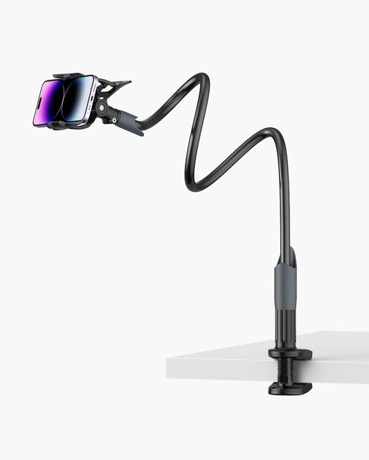 Holder Bed Gooseneck Mount - Cell Phone Clamp Clip for Desk with Grip Flexible Lazy Long Arm for Headboard Bedside