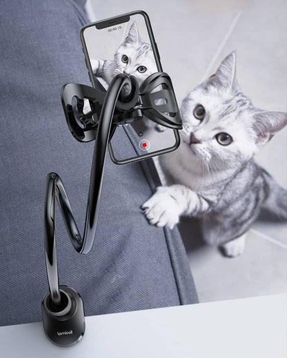 Holder Bed Gooseneck Mount - Cell Phone Clamp Clip for Desk with Grip Flexible Lazy Long Arm for Headboard Bedside