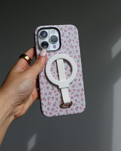 MagRing+ | Bone White Magnetic Adjustable Phone Ring with Keychain