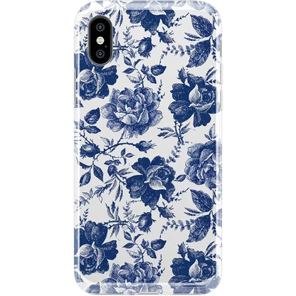 Rose to Fame | Blue & White Rose Floral Case