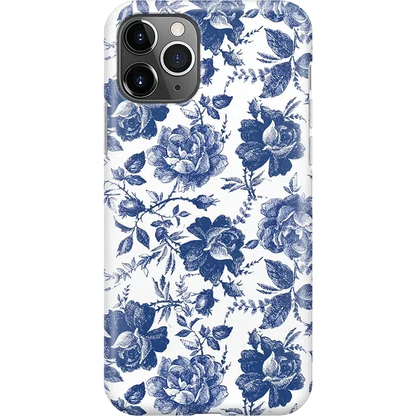 Rose to Fame | Blue & White Rose Floral Case