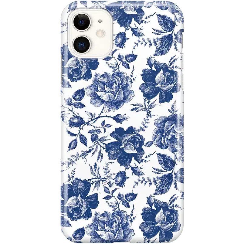 Rose to Fame | Blue & White Rose Floral Case