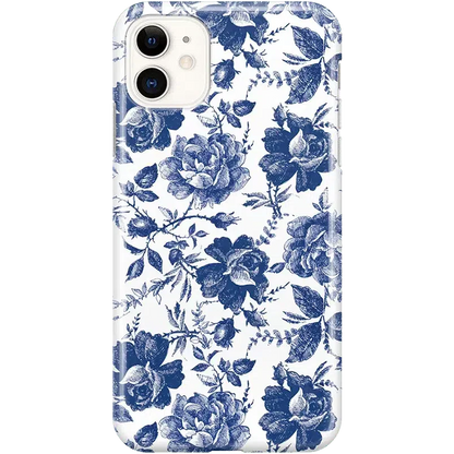 Rose to Fame | Blue & White Rose Floral Case