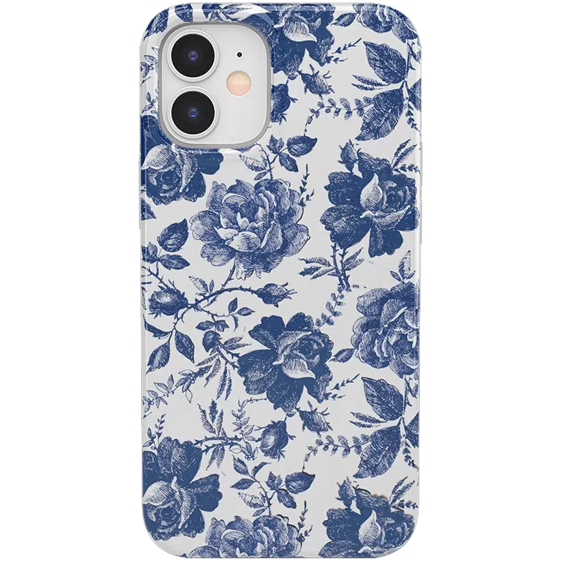 Rose to Fame | Blue & White Rose Floral Case