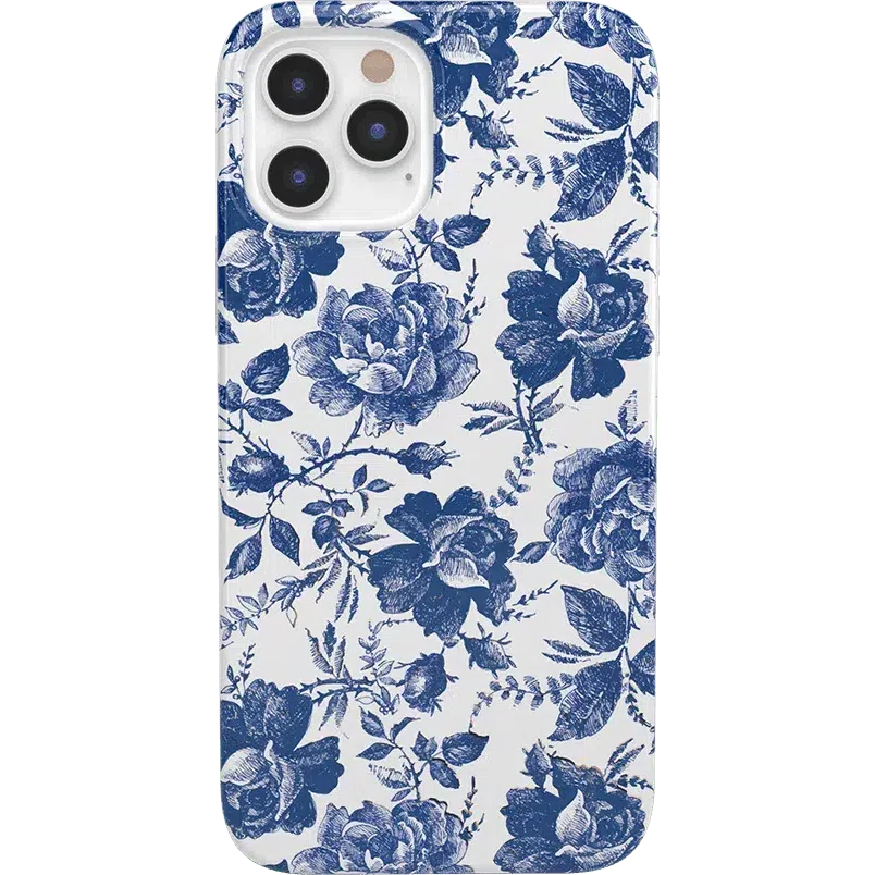 Rose to Fame | Blue & White Rose Floral Case