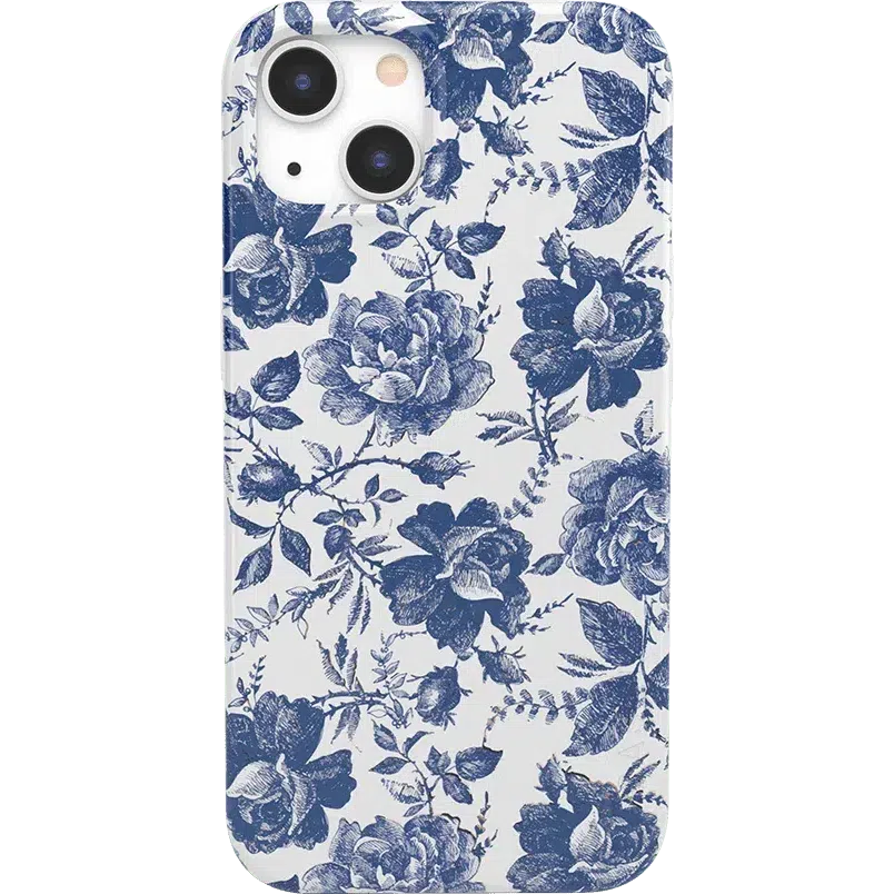 Rose to Fame | Blue & White Rose Floral Case