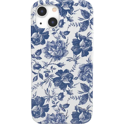 Rose to Fame | Blue & White Rose Floral Case