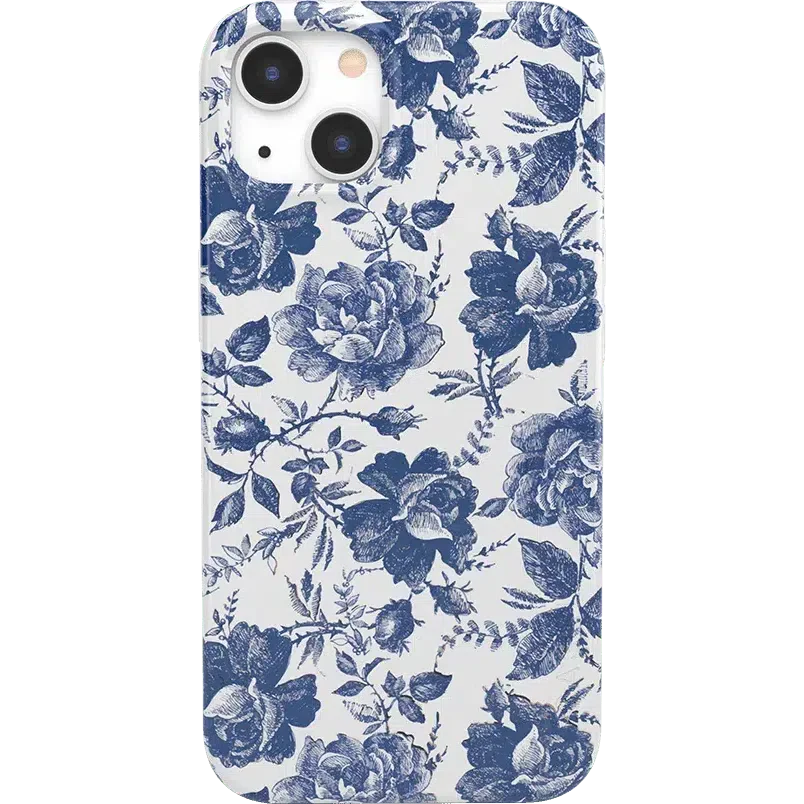 Rose to Fame | Blue & White Rose Floral Case