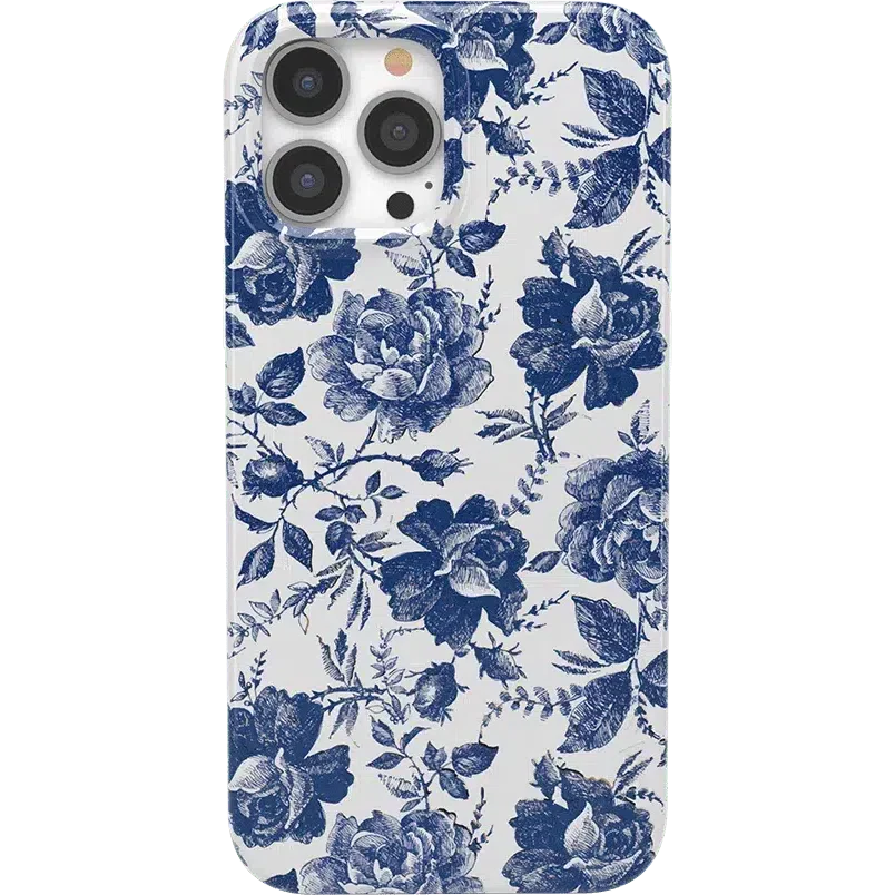 Rose to Fame | Blue & White Rose Floral Case