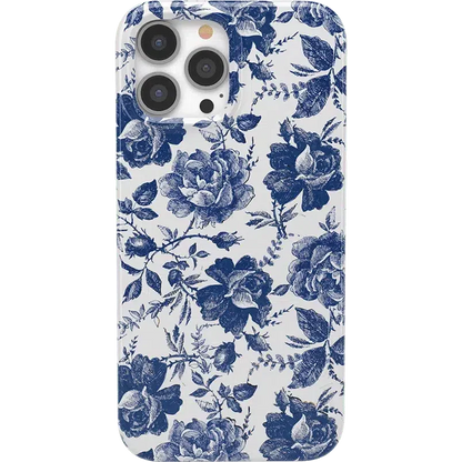 Rose to Fame | Blue & White Rose Floral Case