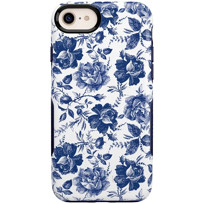 Rose to Fame | Blue & White Rose Floral Case
