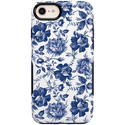 Rose to Fame | Blue & White Rose Floral Case