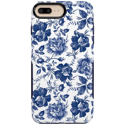 Rose to Fame | Blue & White Rose Floral Case