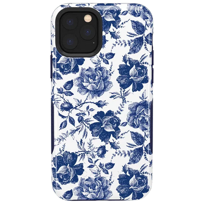 Rose to Fame | Blue & White Rose Floral Case