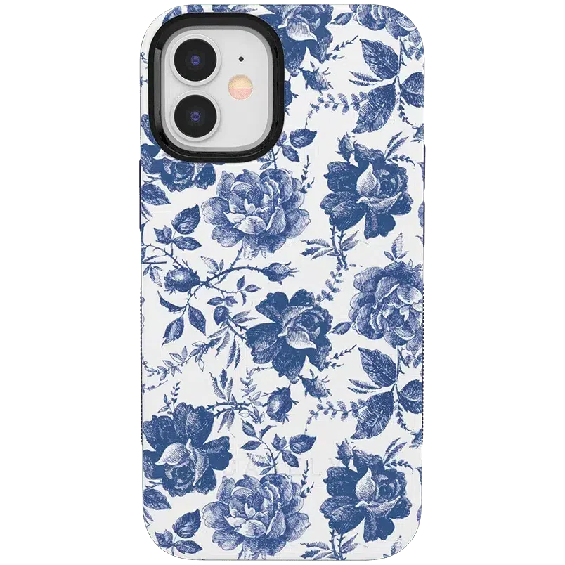 Rose to Fame | Blue & White Rose Floral Case
