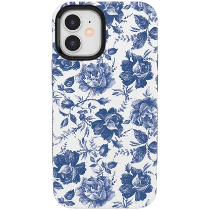 Rose to Fame | Blue & White Rose Floral Case