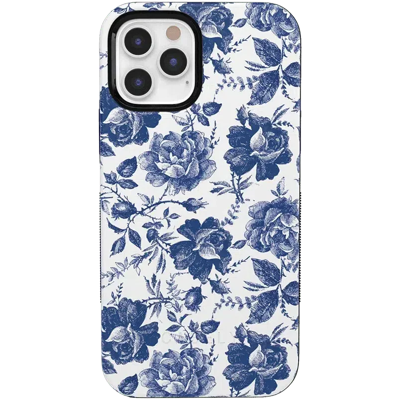 Rose to Fame | Blue & White Rose Floral Case