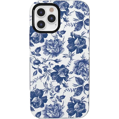 Rose to Fame | Blue & White Rose Floral Case