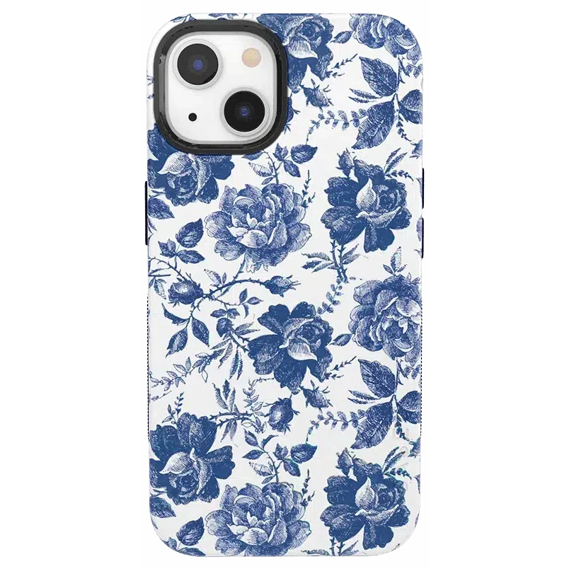 Rose to Fame | Blue & White Rose Floral Case