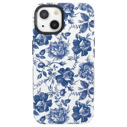 Rose to Fame | Blue & White Rose Floral Case