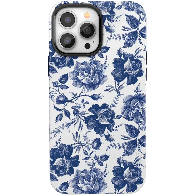 Rose to Fame | Blue & White Rose Floral Case