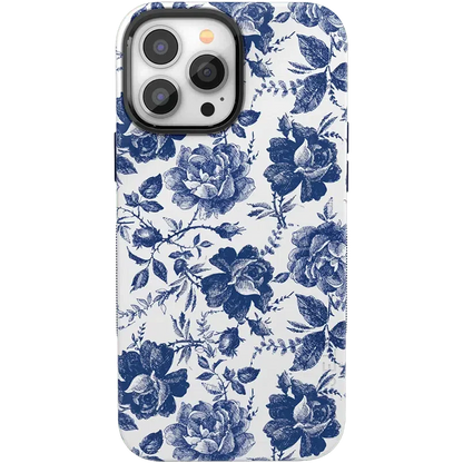 Rose to Fame | Blue & White Rose Floral Case
