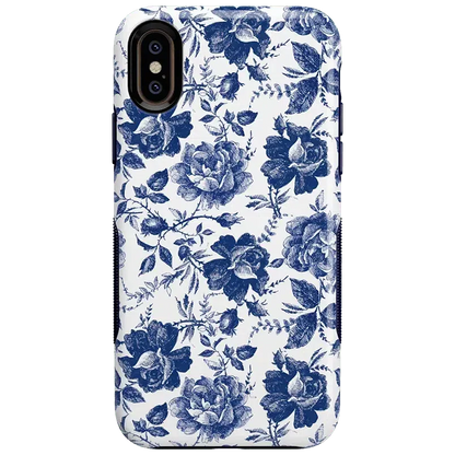 Rose to Fame | Blue & White Rose Floral Case