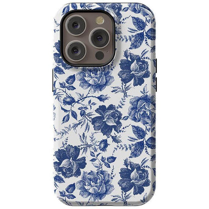 Rose to Fame | Blue & White Rose Floral Case