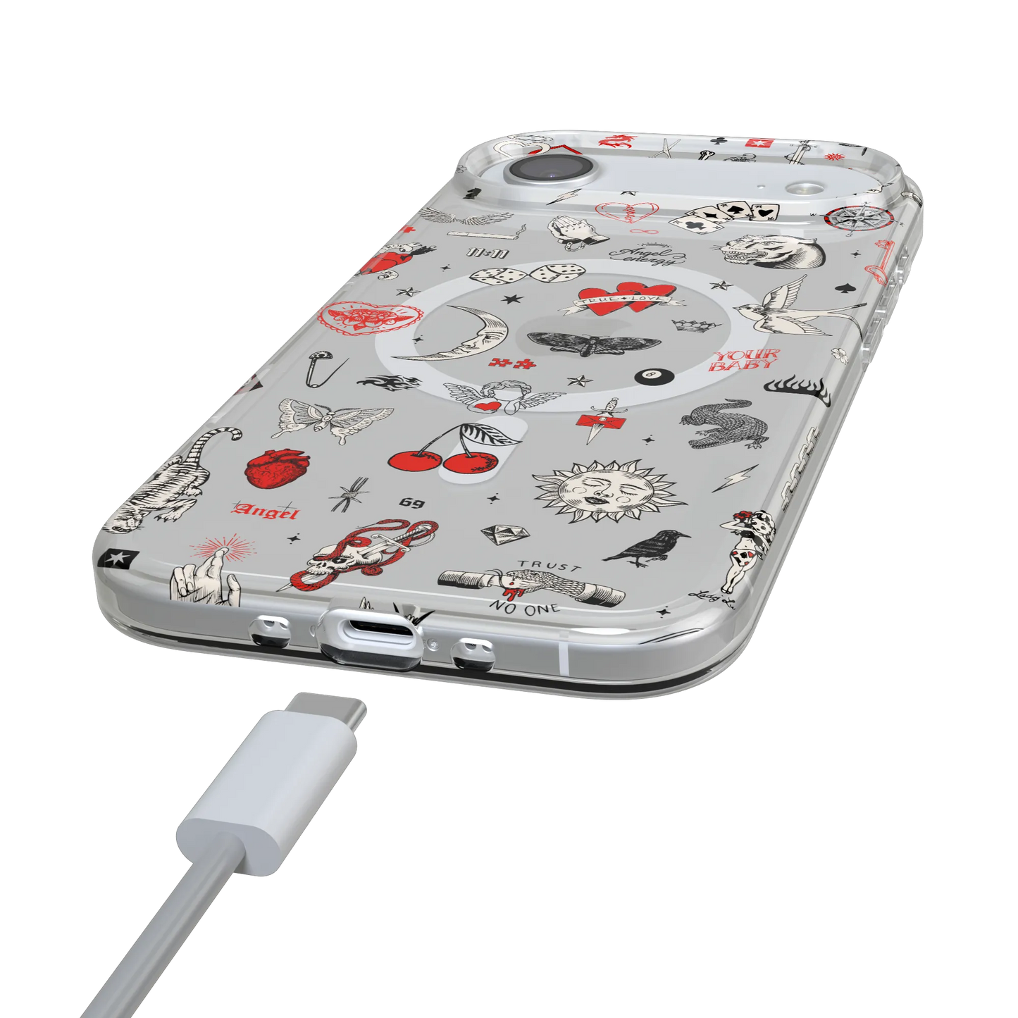 Not a Phase | Clear Flash Tattoo Case