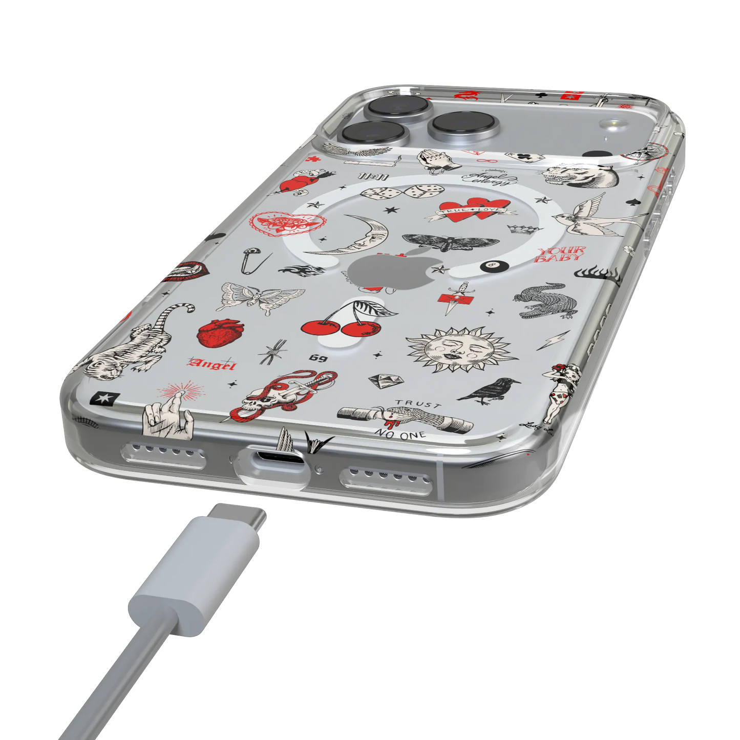 Not a Phase | Clear Flash Tattoo Case