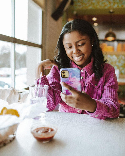 Tie Dying Over You | Purple Marble iPhone Case