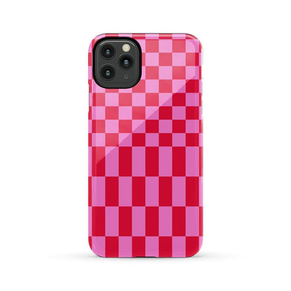 Vibe Check | Pink Checkerboard Case