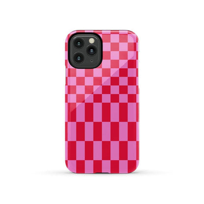 Vibe Check | Pink Checkerboard Case