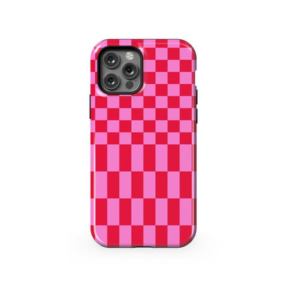 Vibe Check | Pink Checkerboard Case