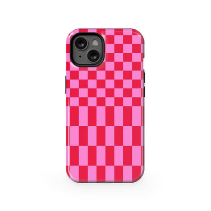 Vibe Check | Pink Checkerboard Case