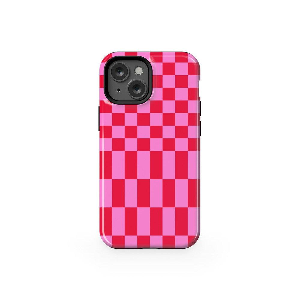 Vibe Check | Pink Checkerboard Case