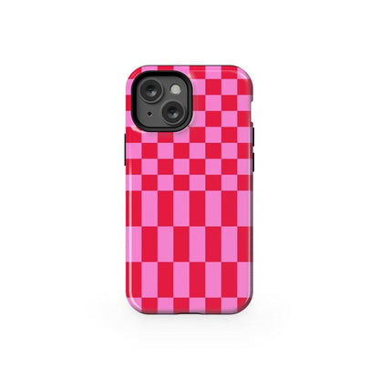 Vibe Check | Pink Checkerboard Case