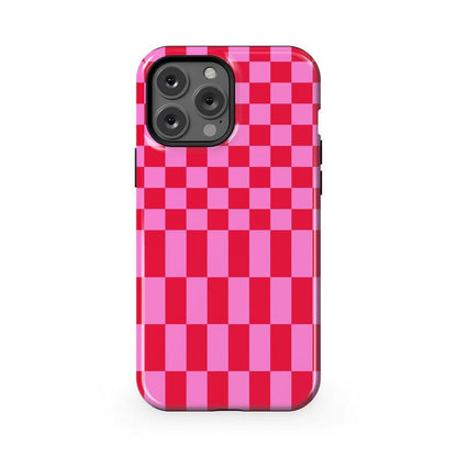 Vibe Check | Pink Checkerboard Case