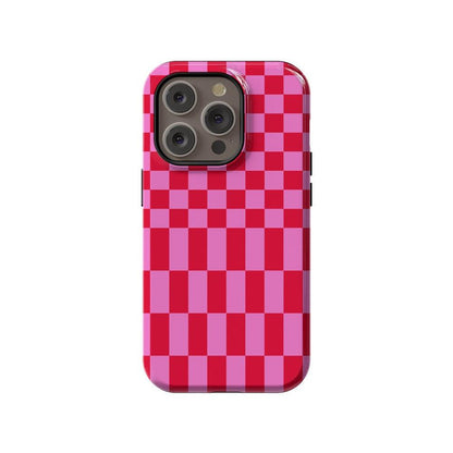 Vibe Check | Pink Checkerboard Case