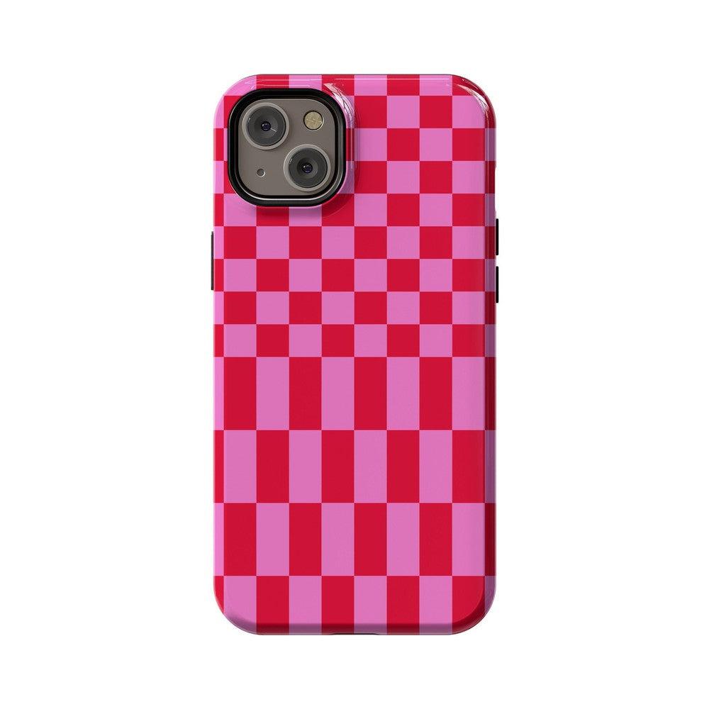 Vibe Check | Pink Checkerboard Case