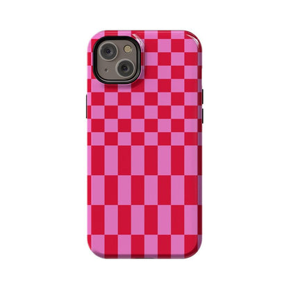 Vibe Check | Pink Checkerboard Case