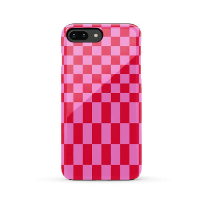 Vibe Check | Pink Checkerboard Case